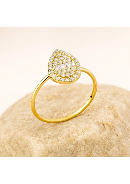 14 Ayar Altın Baget Yüzük, Minimalist Altın Alyans, Zarif Nişan Yüzüğü fiyatları