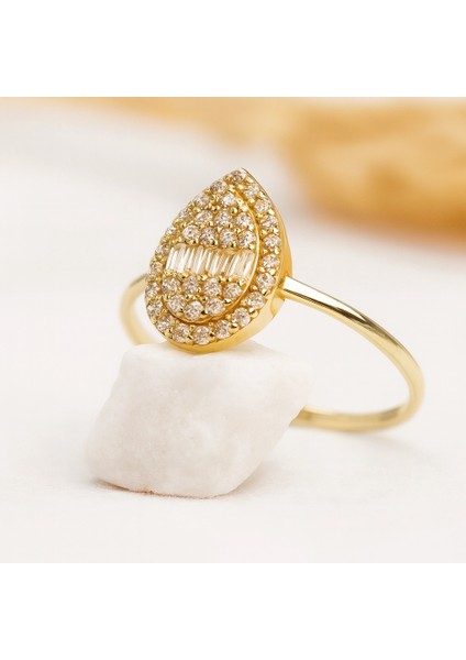 14 Ayar Altın Baget Yüzük, Minimalist Altın Alyans, Zarif Nişan Yüzüğü indirimleri