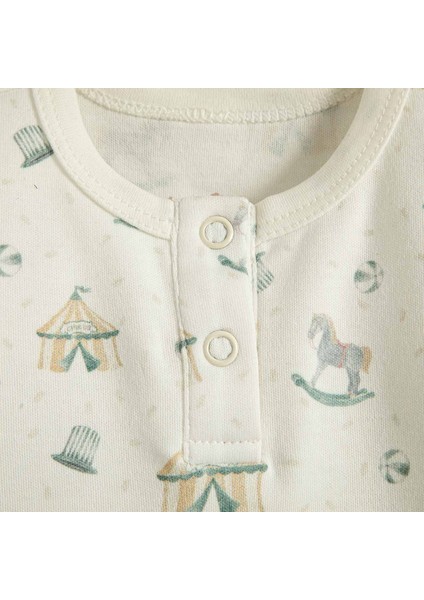 Cute Cırcus Kese Içi Tulum Şapka Set Ekru modelleri