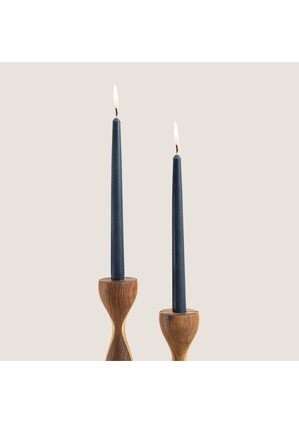 2 Li Şamdan Mumu 25 cm Marin Mavi fiyatları