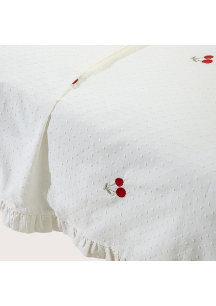 Cherry Boom Yatak Örtüsü Set Vanilya modelleri