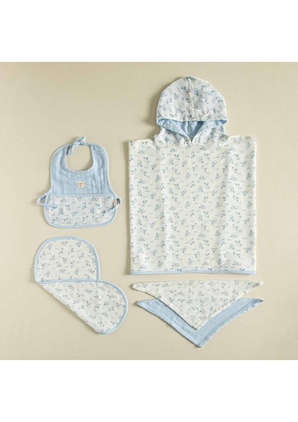 Sea Sıde Müslin Set Ekru/mavi