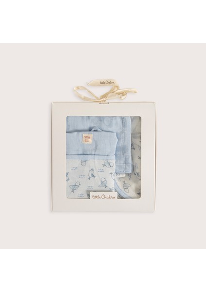 Sea Sıde Müslin Set Ekru/mavi indirimleri