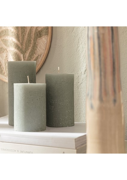 Glacier Sütun Mum 7X12CM Yeşil Yeşil fiyatları