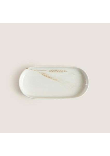 Spiga Oval Kayık Tabak 16 cm Natural