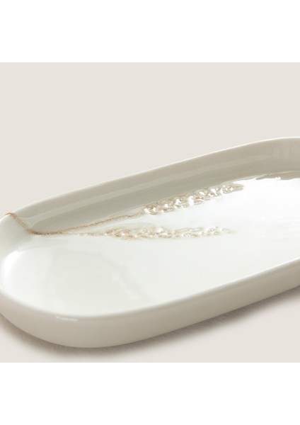 Spiga Oval Kayık Tabak 16 cm Natural