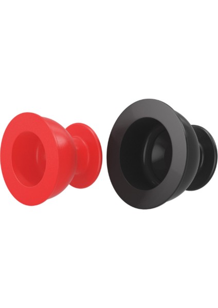 Vantuz Silikon Masaj Kupası Kuru Kupa 2'li Set Kırmızı ve Siyah
