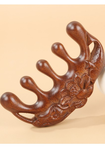 Sandal Ağacı Gua Sha, Masaj Aleti Yüz & El & Tüm Vücut & Saç Bakım No:3