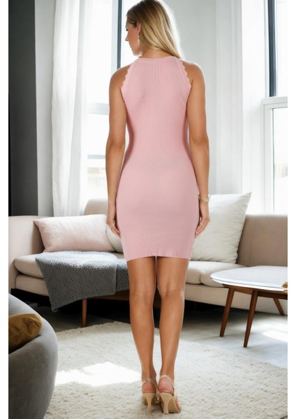 Z9012 Dewberry Bayan Elbise-Pembe fiyatları