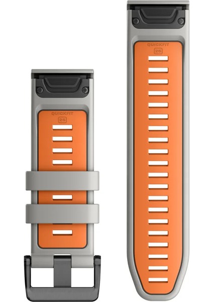 Quickfit 26 mm Yedek Kayış - Gri | Turuncu fiyatları