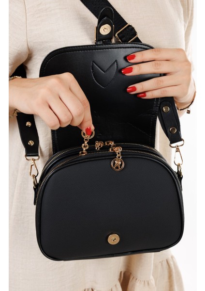 Kadın Uzun Askılı Çapraz Omuz Çantası NEW357 - Siyah