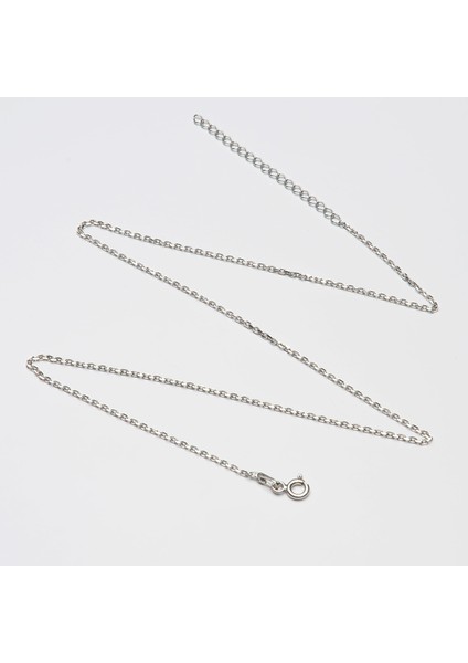 40 Mikron Rodyum Force Uzatma Gümüş Zincir