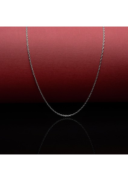 30 Mikron Rodyum Halat Gümüş Zincir fiyatları