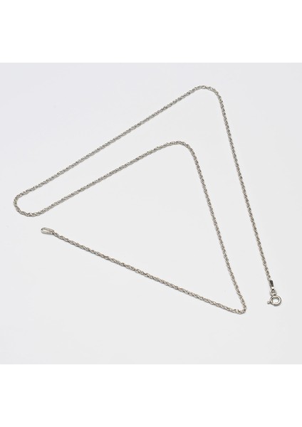 30 Mikron Rodyum Halat Gümüş Zincir modelleri