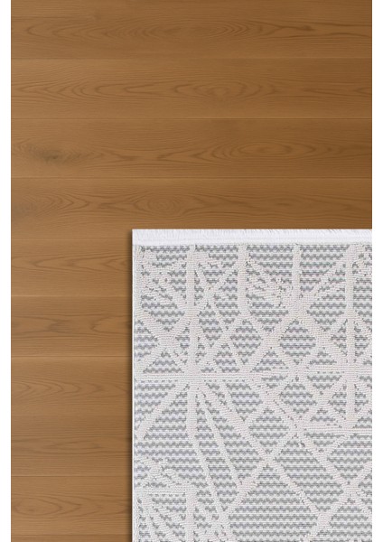 Veranda Elin Gri Bej Geometik Desenli Halı modelleri