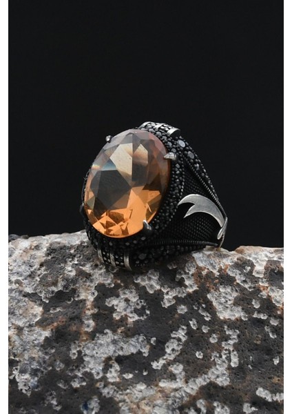 Zultanit Taşlı Hz. Ali Zülfikar Figürlü 925 Ayar Gümüş Erkek Yüzük 902356 fiyatları