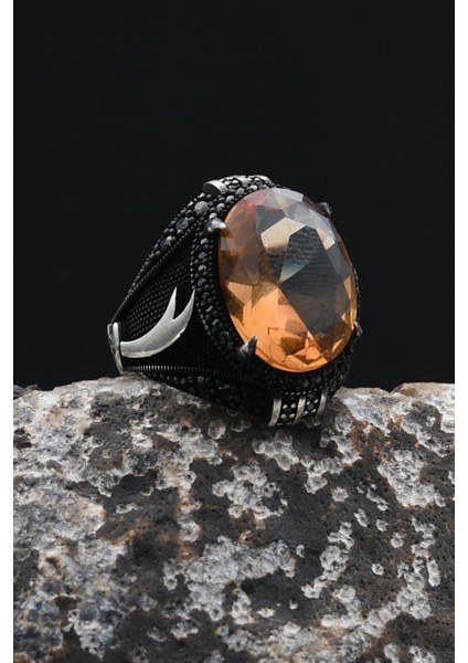 Zultanit Taşlı Hz. Ali Zülfikar Figürlü 925 Ayar Gümüş Erkek Yüzük 902356 modelleri