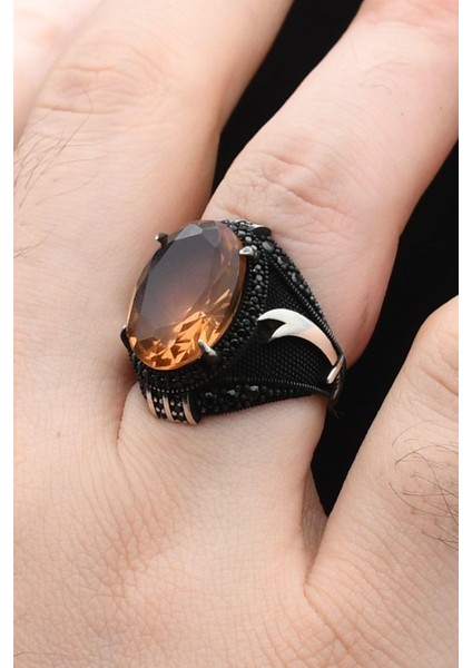 Zultanit Taşlı Hz. Ali Zülfikar Figürlü 925 Ayar Gümüş Erkek Yüzük 902356 indirimleri