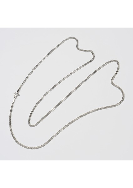 40 Mikron Rodyum Rambo Gümüş Zincir