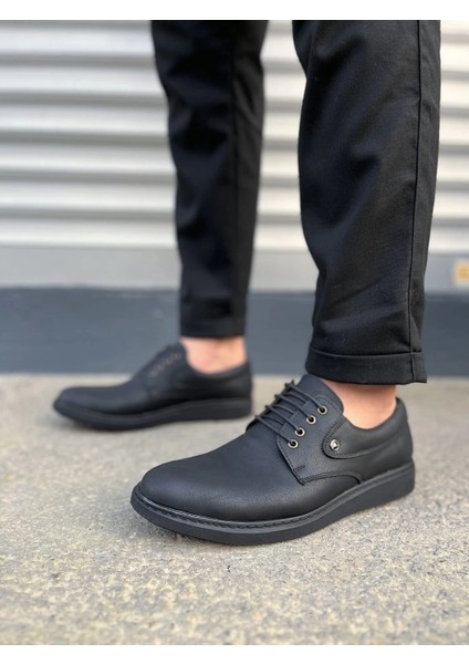JY0610 Clasico Bağcıklı Cilt Erkek Günlük Klasik Ayakkabı Cst - Mat Siyah fiyatları
