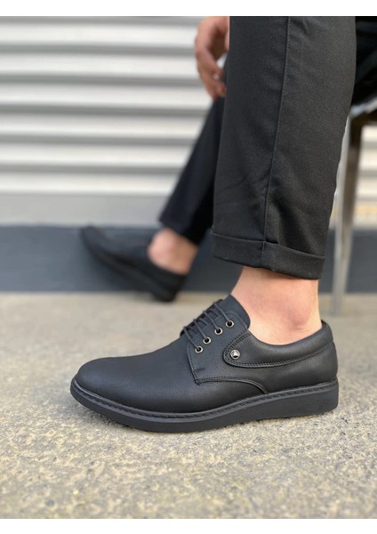 JY0610 Clasico Bağcıklı Cilt Erkek Günlük Klasik Ayakkabı Cst - Mat Siyah modelleri