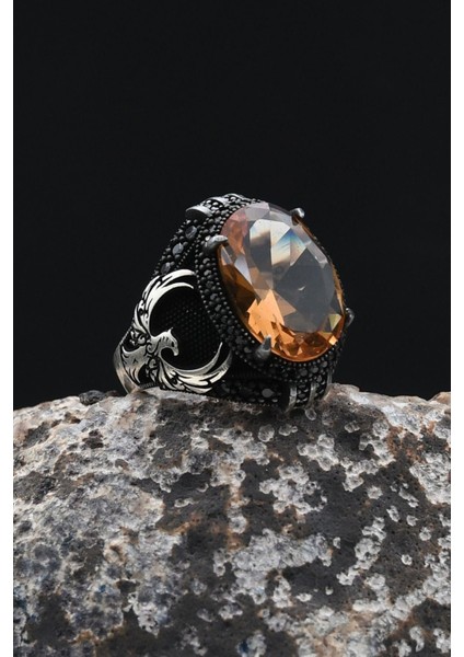 Zultanit Taşlı Anka Kuşu Figürlü 925 Ayar Gümüş Erkek Yüzük 902353 fırsatları