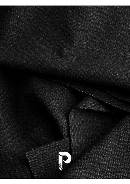 1/2 Pileli Keten Dokulu Siyah Modern Fon Perde – Ütü Gerektirmez modelleri