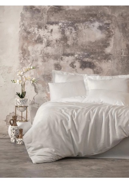 Cotton Box Çift Kişilik Smart Bambu Saten Nevresim Takımı Beyaz modelleri