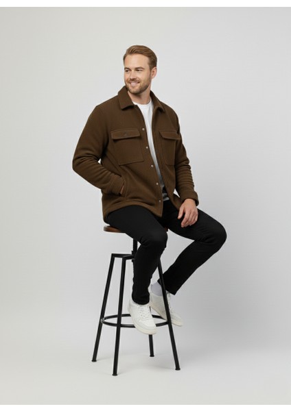 Erkek Mevsimlik Spor Kesim Mont Çıtçıtlı Ceket Polar Erkek Gömlek fırsatları