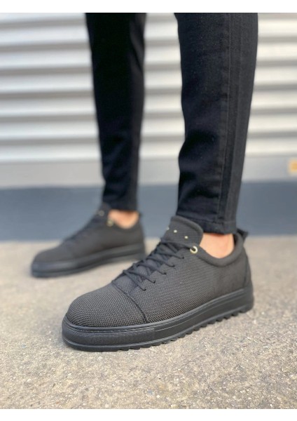 JY152 Cool Bağcıklı Keten Erkek Günlük Spor Klasik Ayakkabı Kst - Siyah fiyatları