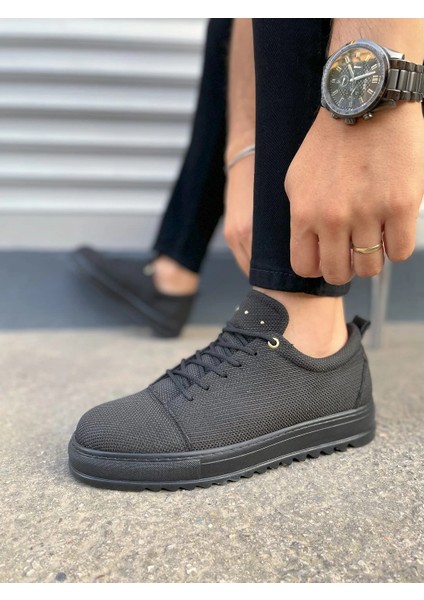 JY152 Cool Bağcıklı Keten Erkek Günlük Spor Klasik Ayakkabı Kst - Siyah modelleri