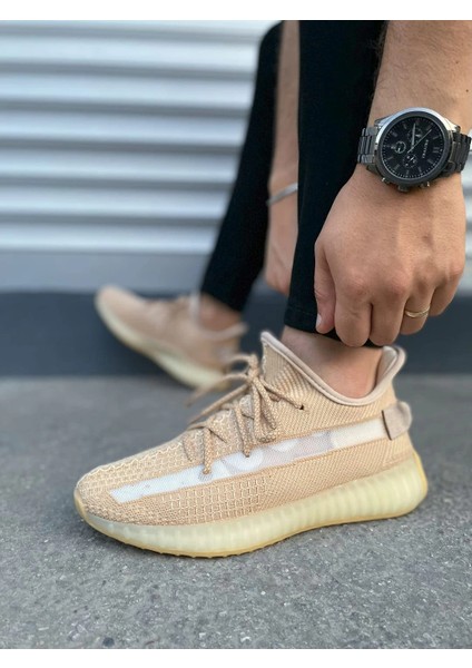 JY305 Pulse Bağcıklı Triko Kumaş Erkek Günlük Spor Ayakkabı Tbt - Bej modelleri
