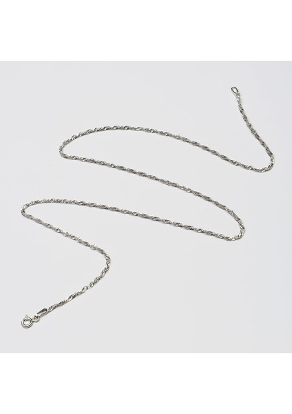 30 Mikron Rodyum Singapur Gümüş Zincir modelleri