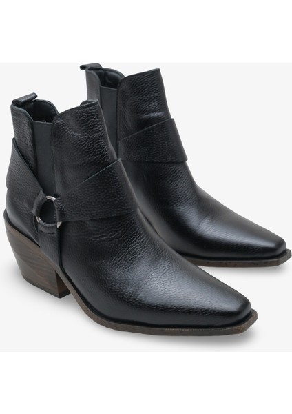 Javell Kadın Hakiki Deri Western Bot - Siyah fiyatları
