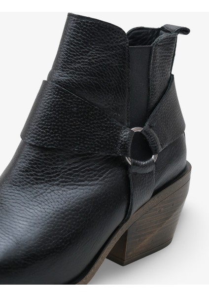 Javell Kadın Hakiki Deri Western Bot - Siyah modelleri