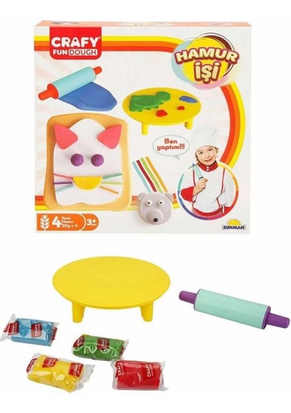 Crafy Hamur Işi Oyun Hamuru Seti 200 G 6 Parça