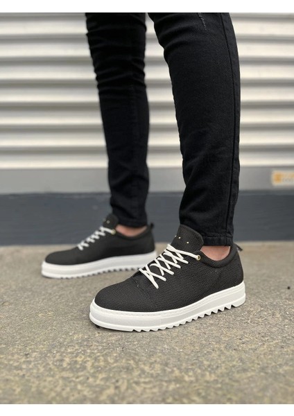 JY152 Cool Bağcıklı Keten Erkek Günlük Spor Klasik Ayakkabı Kbt - Siyah fiyatları