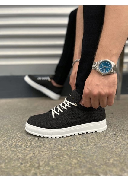 JY152 Cool Bağcıklı Keten Erkek Günlük Spor Klasik Ayakkabı Kbt - Siyah modelleri