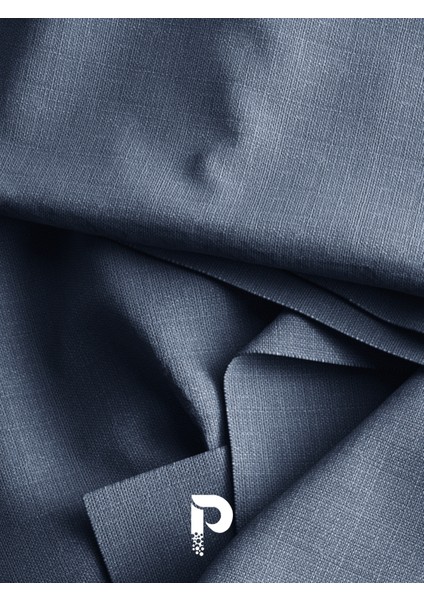 1/2 Pileli Keten Dokulu Indigo Modern Fon Perde – Ütü Gerektirmez modelleri