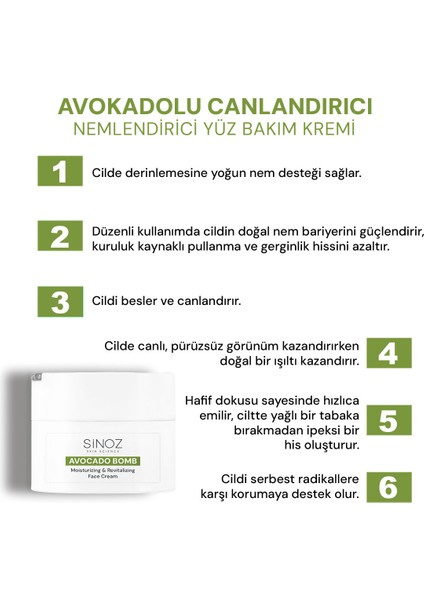 Avokado Bomb Yoğun Nemlendirici Yüz Kremi & Göz Kremi 2'li Bakım Seti modelleri