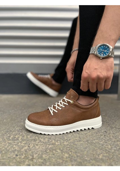 JY152 Cool Bağcıklı Cilt Erkek Günlük Spor Klasik Ayakkabı Cbt - Taba modelleri