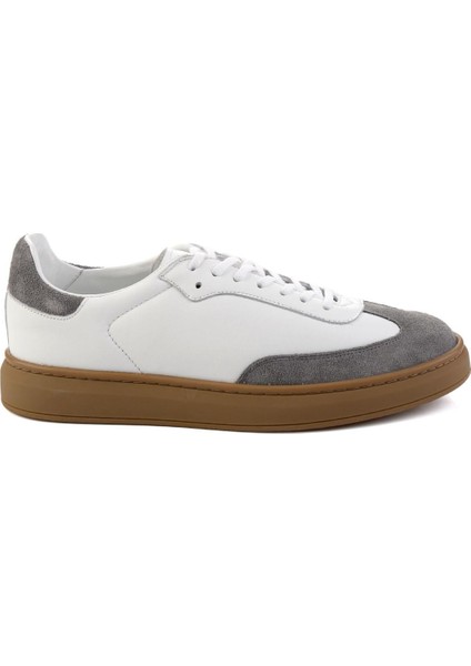 Gri Hakiki Deri Erkek Sneaker E01442421502