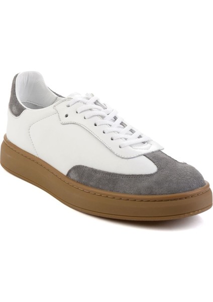 Gri Hakiki Deri Erkek Sneaker E01442421502 fiyatları