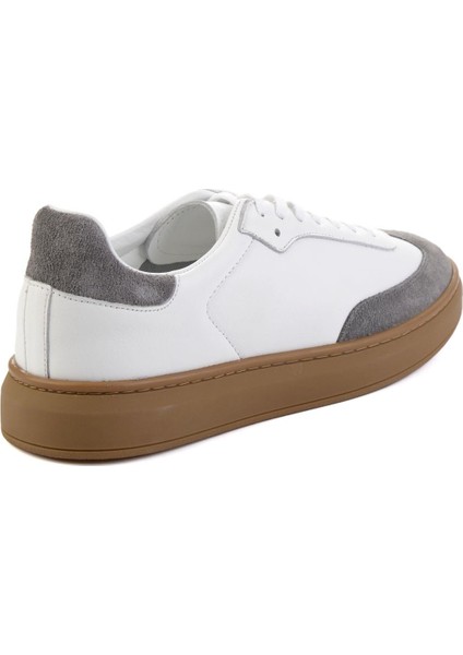 Gri Hakiki Deri Erkek Sneaker E01442421502 modelleri