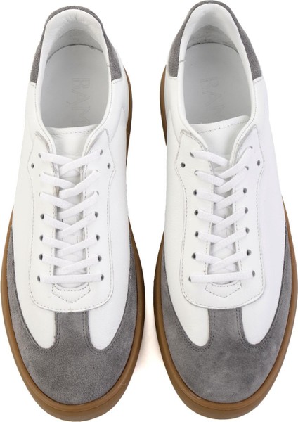 Gri Hakiki Deri Erkek Sneaker E01442421502 fırsatları