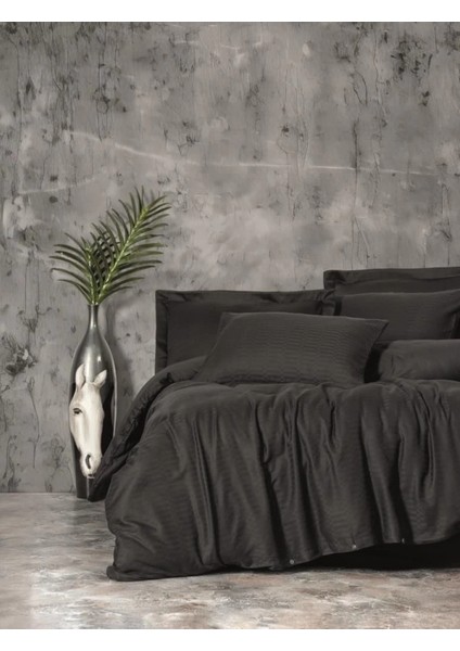 Cotton Box Çift Kişilik Smart Bambu Saten Nevresim Takımı Siyah