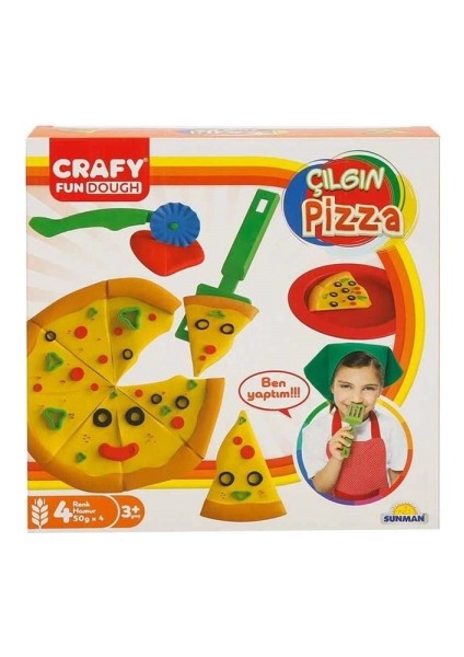 Crafy Çılgın Pizza Oyun Hamuru Seti 200 G 10 Parça