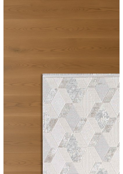 Seren Sina Bej Geometik Desenli Halı modelleri