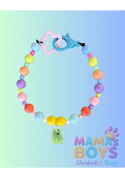 Sevimli Hayalet Charmlı Renkli Köpek Kolyesi/tasması