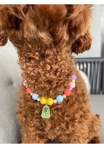 Sevimli Hayalet Charmlı Renkli Köpek Kolyesi/tasması modelleri